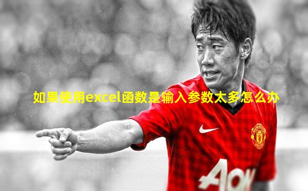 如果使用excel函数是输入参数太多怎么办