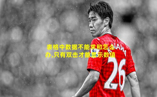 表格中数据不能求和怎么办,只有双击才能显示数值